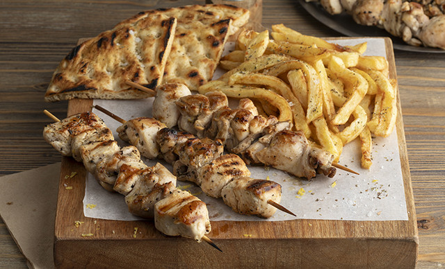 Σουβλάκια κοτόπουλου lemon pepper