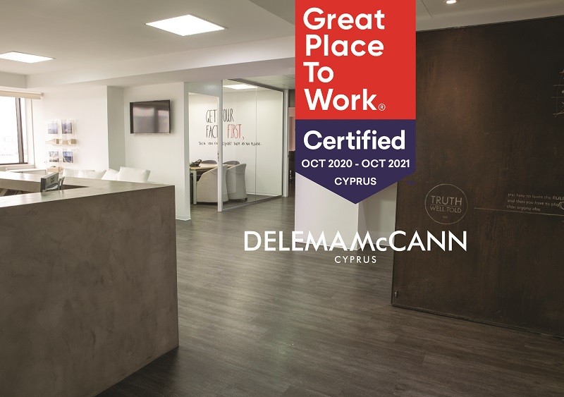 H DELEMA McCANN κερδίζει την πιστοποίηση Great Place to Work®