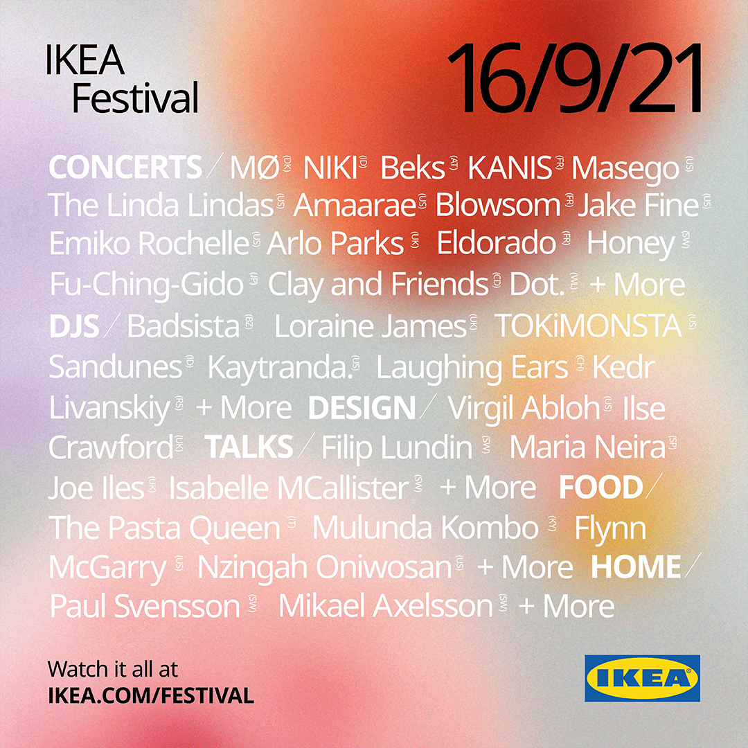 IKEA Festival: Το πρώτο παγκόσμιο 24ωρο φεστιβάλ της ΙΚΕΑ έρχεται στις 16/9!